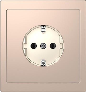 Merten D-Life socket outlet (champagne metallic)